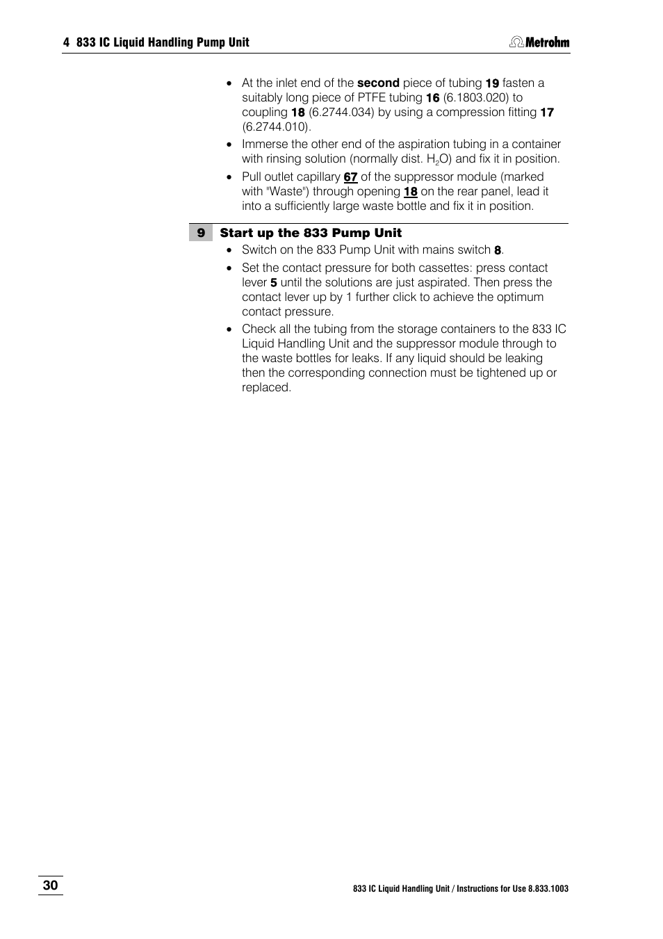 Metrohm 833 IC Liquid Handling Unit User Manual | Page 38 / 123