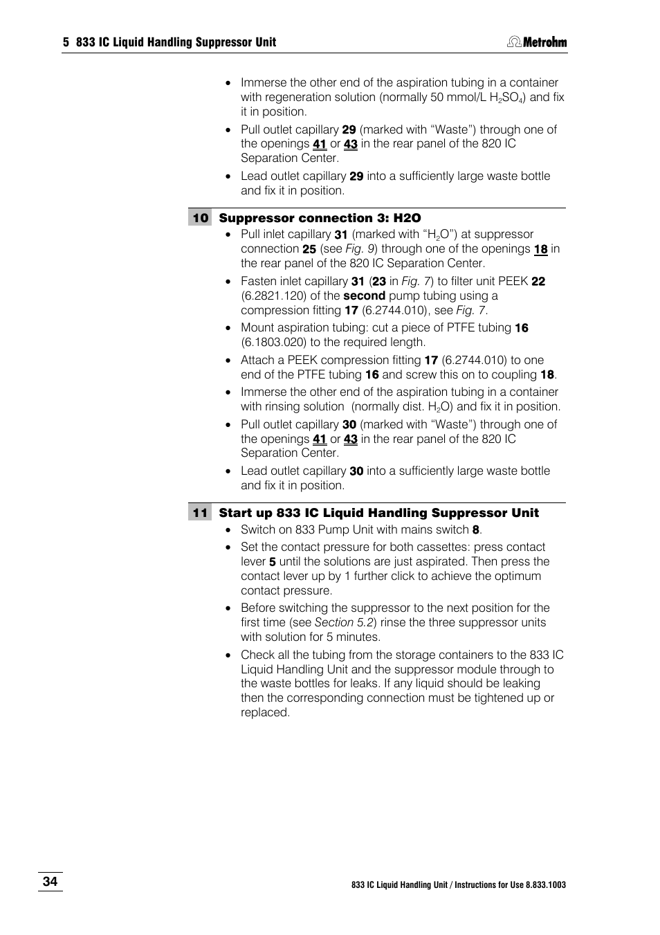 Metrohm 833 IC Liquid Handling Unit User Manual | Page 42 / 123