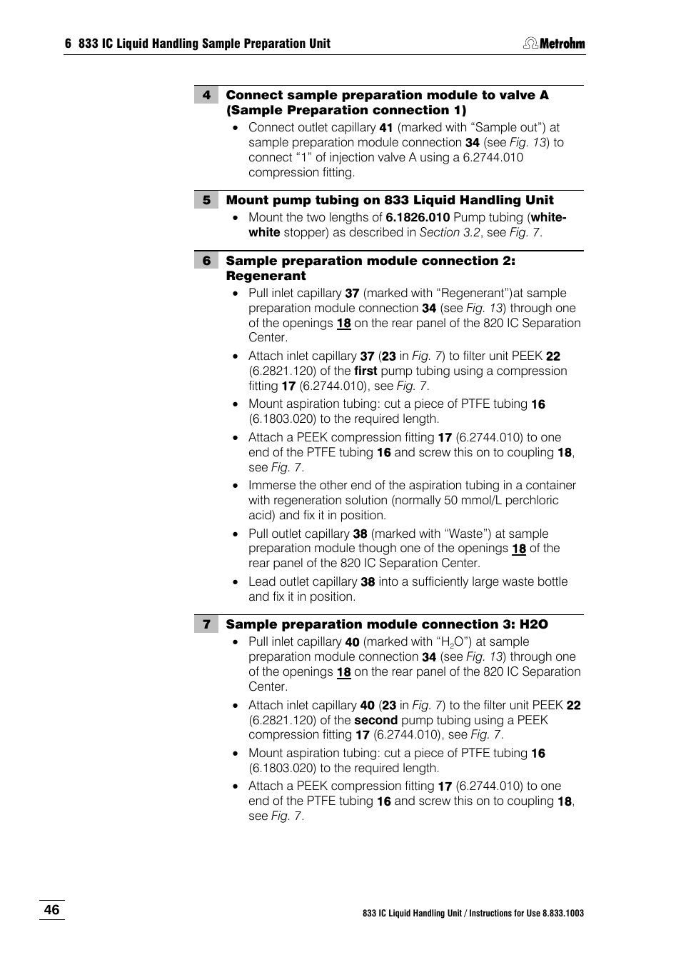 Metrohm 833 IC Liquid Handling Unit User Manual | Page 54 / 123