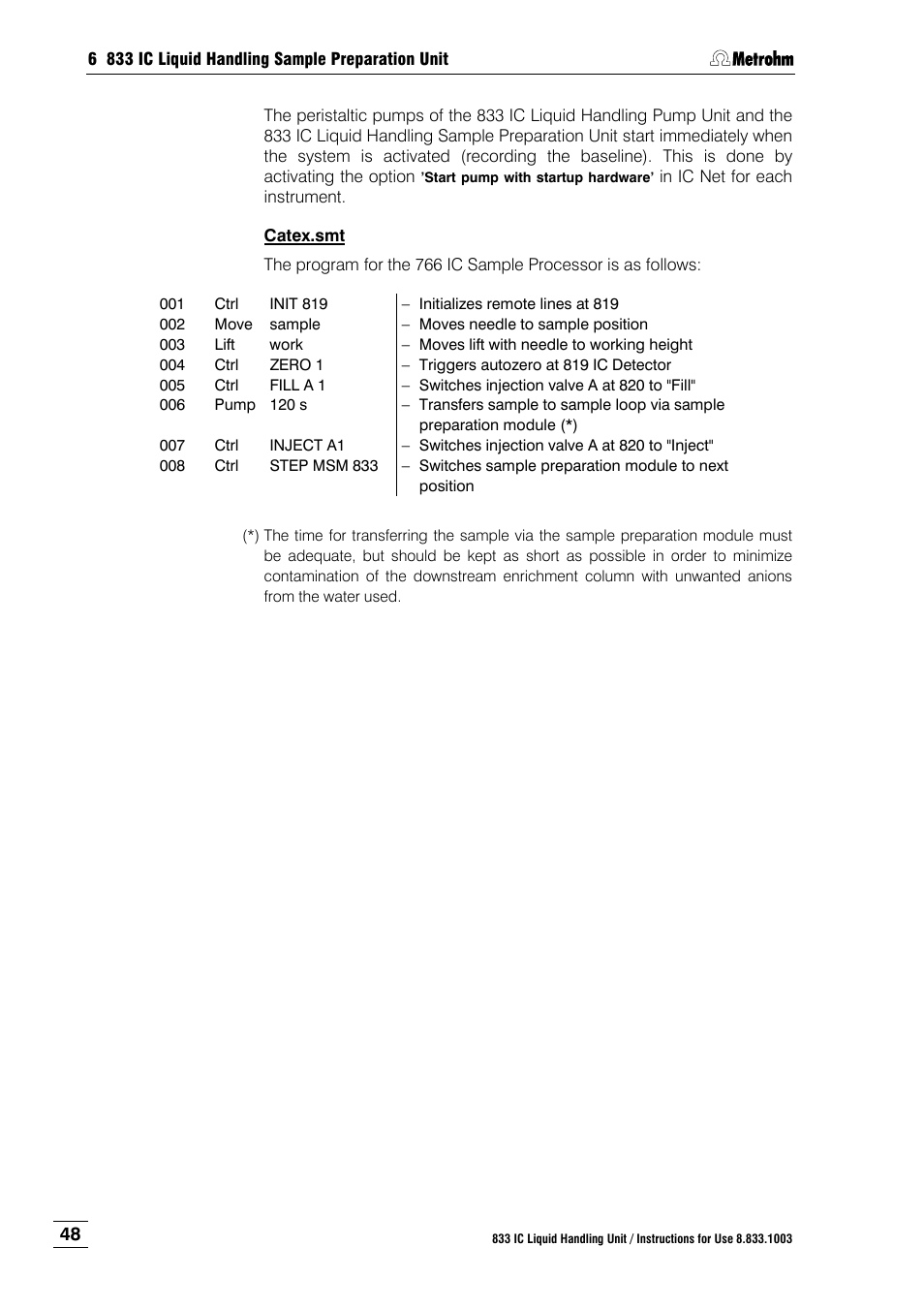 Metrohm 833 IC Liquid Handling Unit User Manual | Page 56 / 123