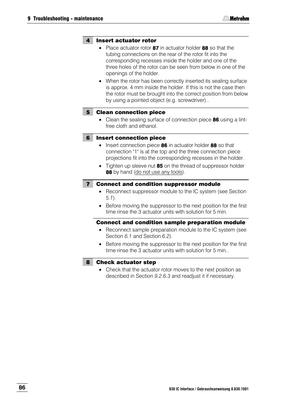 Metrohm 833 IC Liquid Handling Unit User Manual | Page 94 / 123