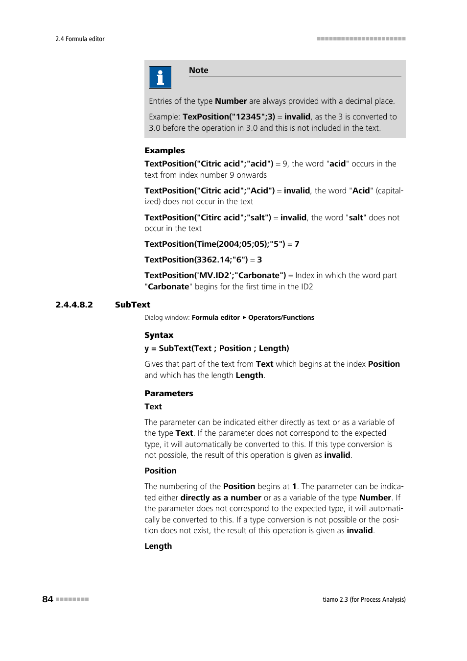 2 subtext, Subtext | Metrohm tiamo 2.3 (process analysis) User Manual | Page 100 / 1790