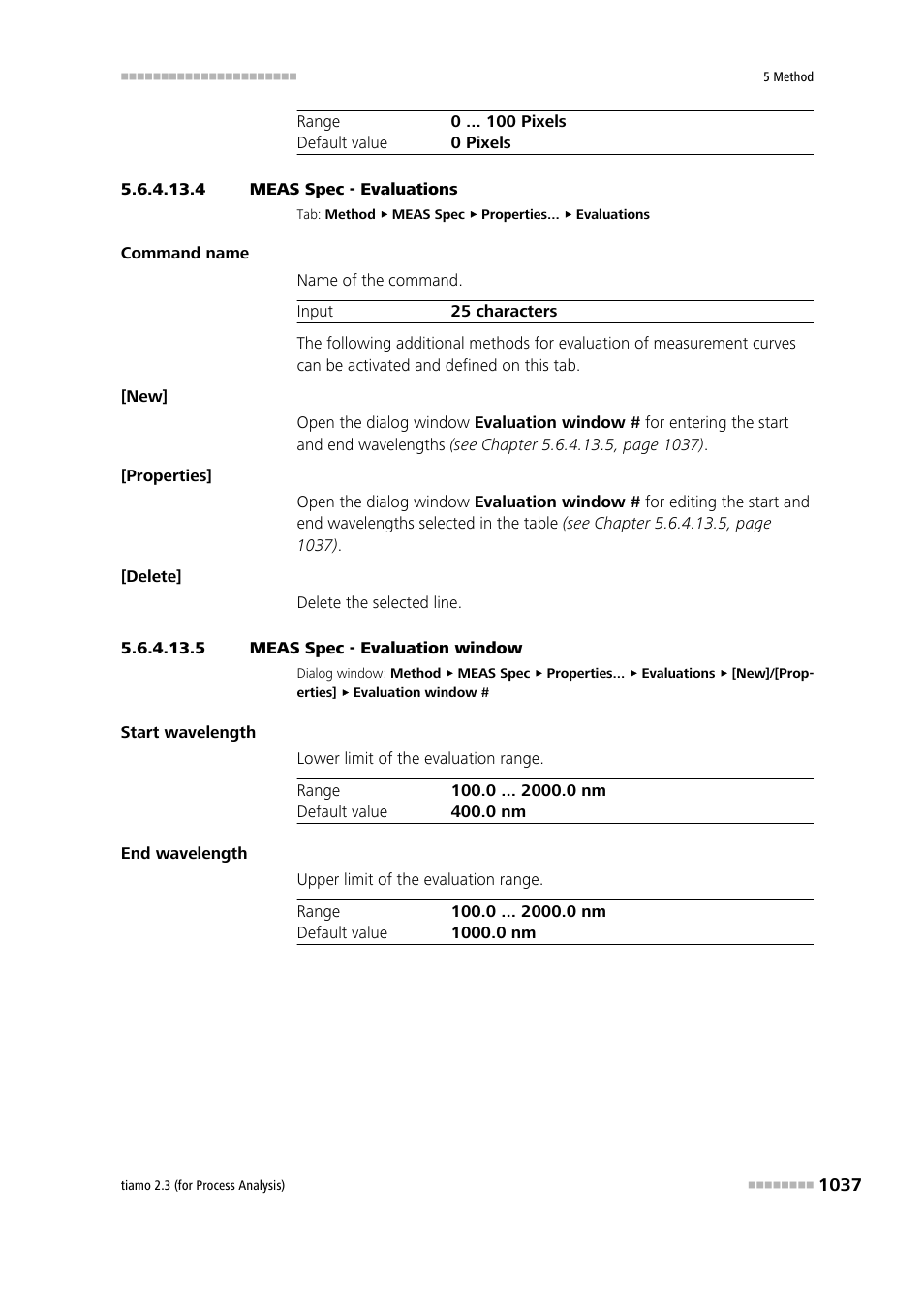 4 meas spec - evaluations, 5 meas spec - evaluation window | Metrohm tiamo 2.3 (process analysis) User Manual | Page 1053 / 1790