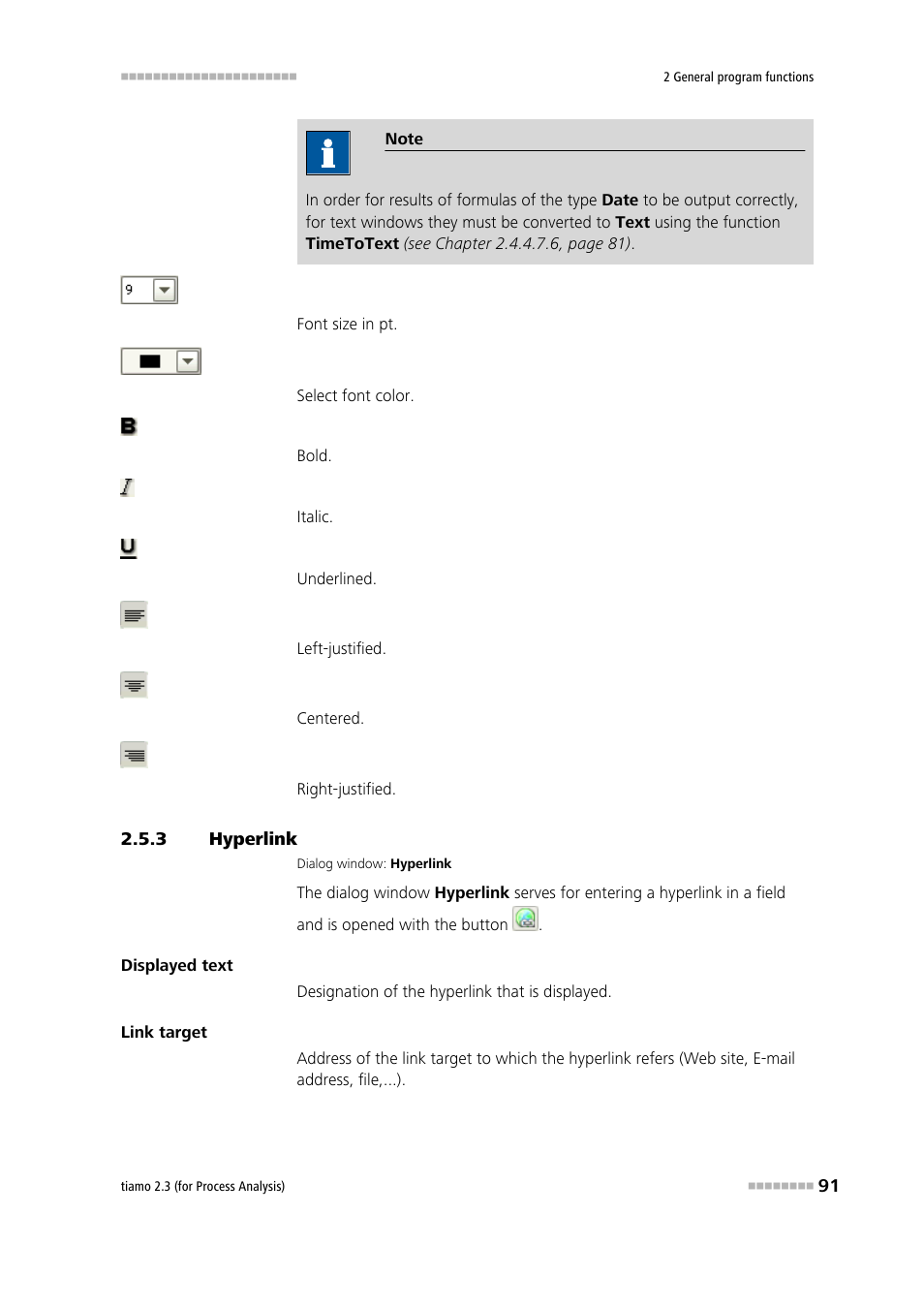 3 hyperlink, Hyperlink | Metrohm tiamo 2.3 (process analysis) User Manual | Page 107 / 1790