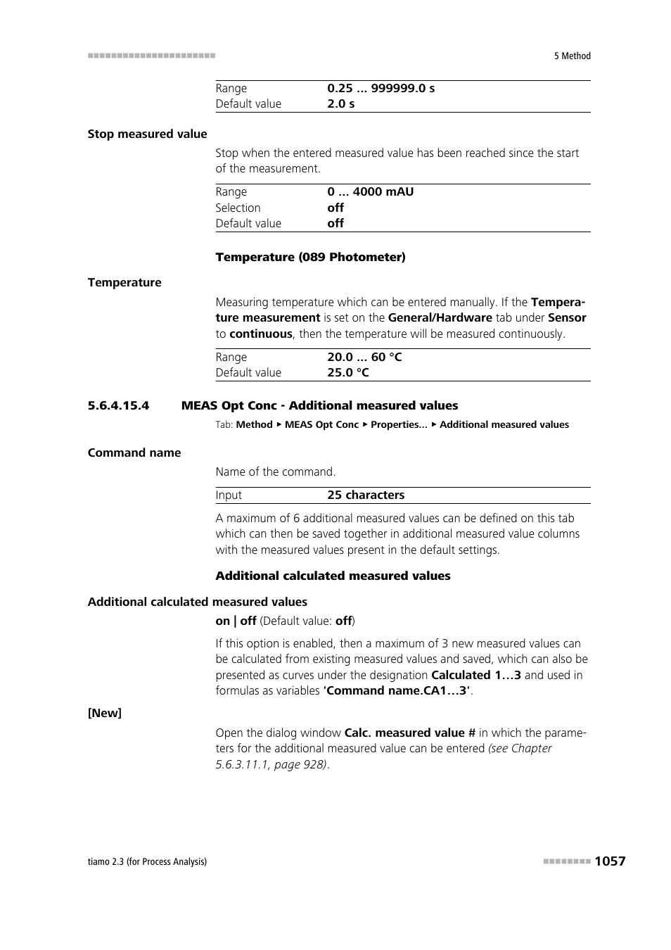 4 meas opt conc - additional measured values | Metrohm tiamo 2.3 (process analysis) User Manual | Page 1073 / 1790