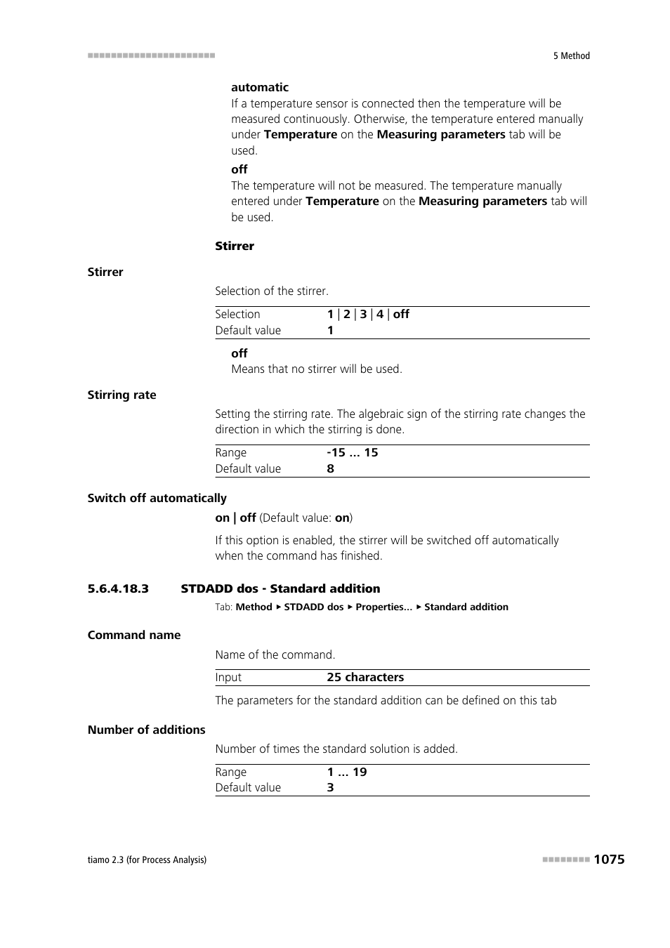 3 stdadd dos - standard addition | Metrohm tiamo 2.3 (process analysis) User Manual | Page 1091 / 1790