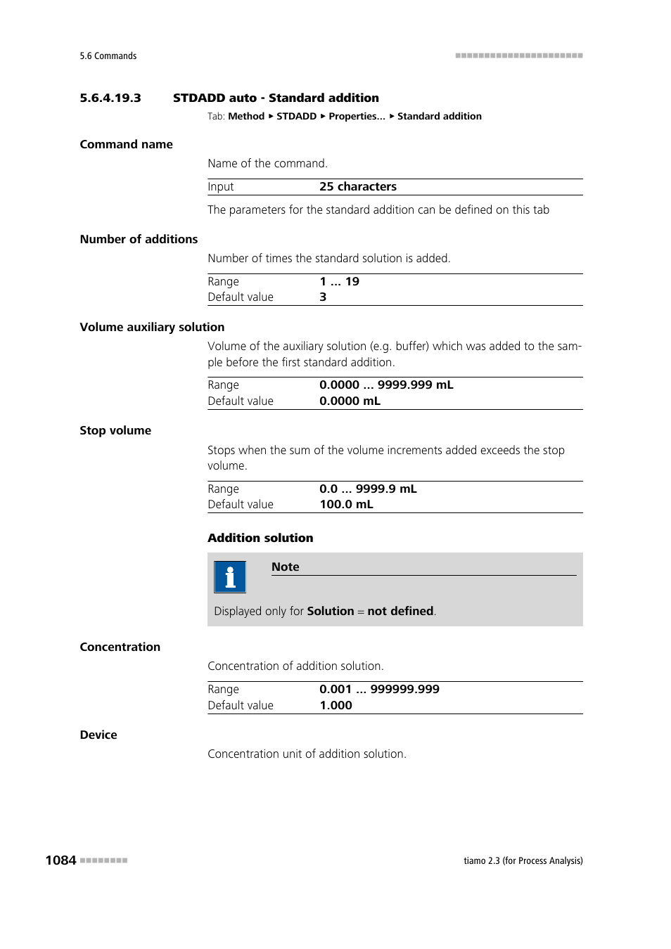 3 stdadd auto - standard addition | Metrohm tiamo 2.3 (process analysis) User Manual | Page 1100 / 1790