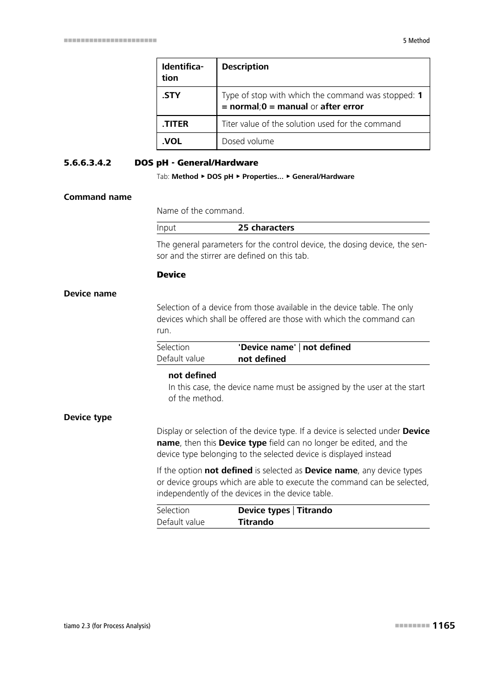 2 dos ph - general/hardware, General/hardware | Metrohm tiamo 2.3 (process analysis) User Manual | Page 1181 / 1790