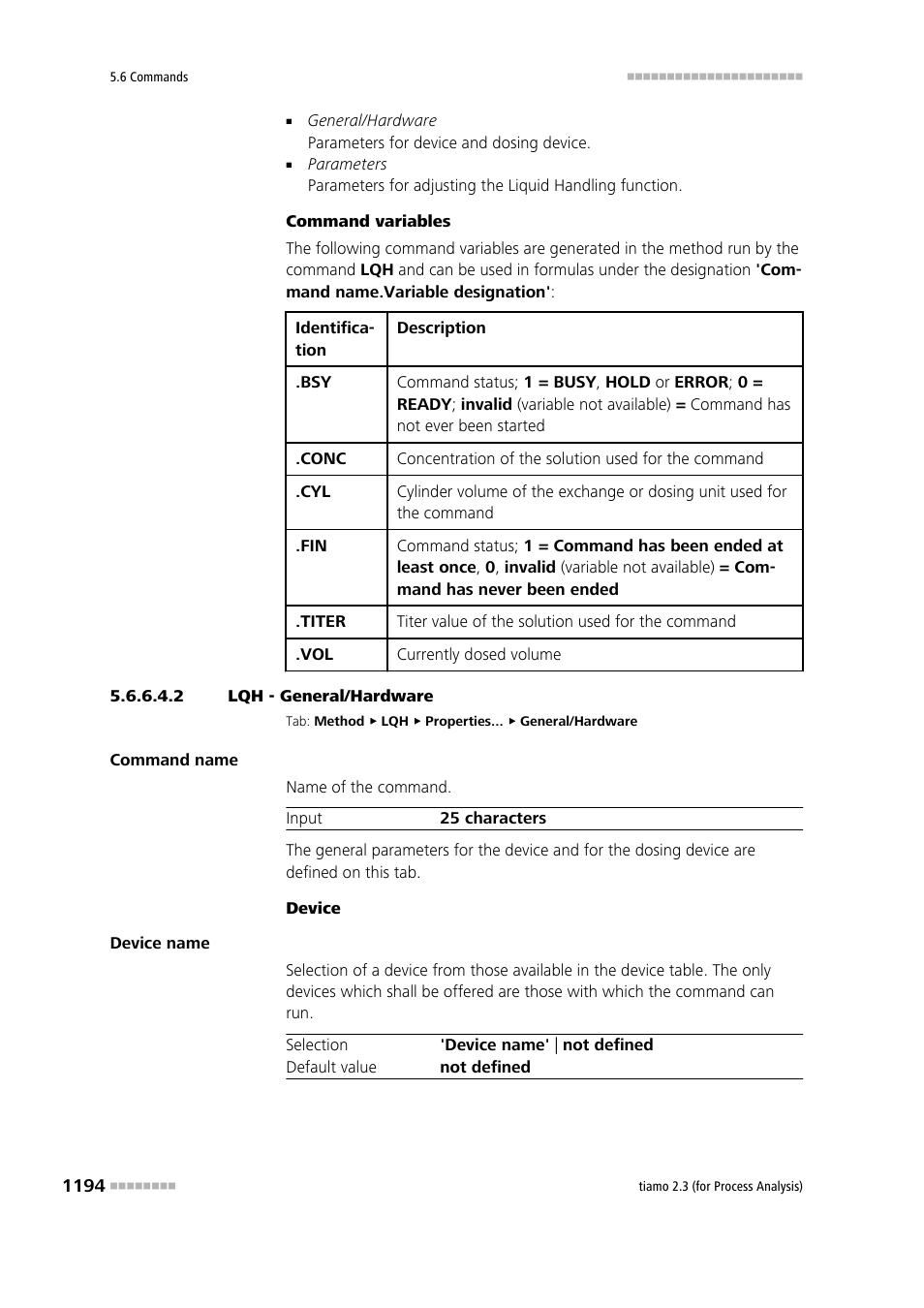 2 lqh - general/hardware | Metrohm tiamo 2.3 (process analysis) User Manual | Page 1210 / 1790