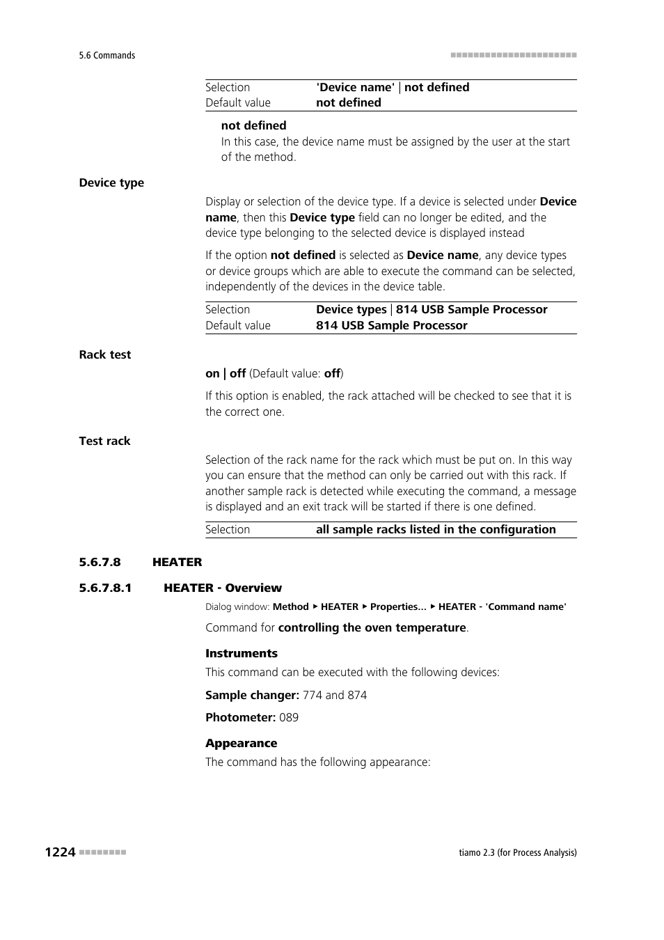 8 heater, 1 heater - overview, Heater | Metrohm tiamo 2.3 (process analysis) User Manual | Page 1240 / 1790