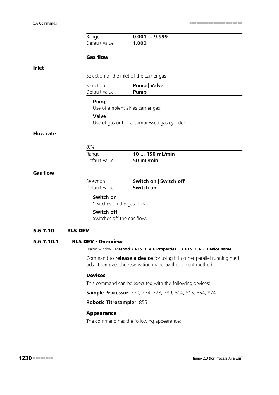 10 rls dev, 1 rls dev - overview, Rls dev | Metrohm tiamo 2.3 (process analysis) User Manual | Page 1246 / 1790