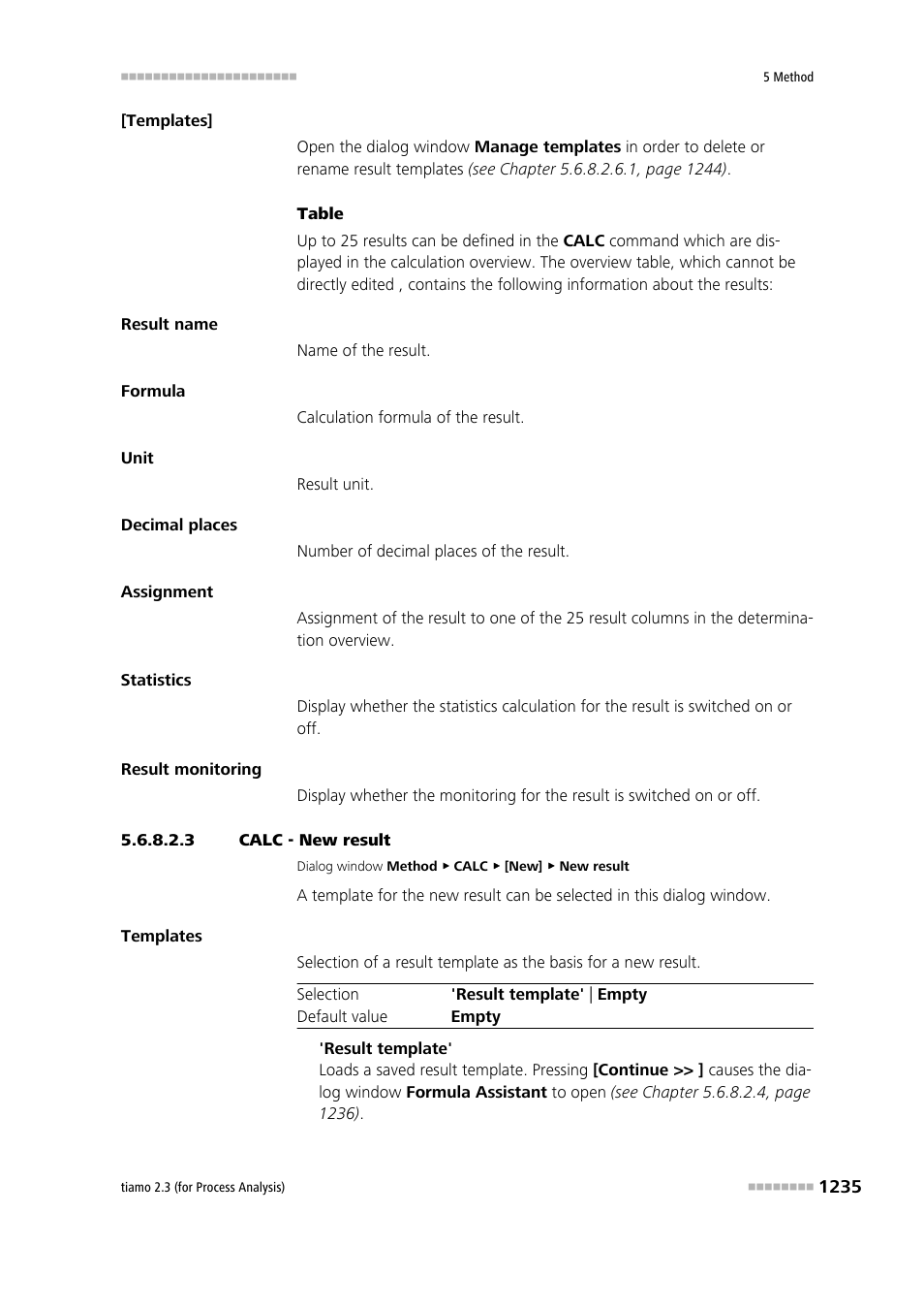 3 calc - new result | Metrohm tiamo 2.3 (process analysis) User Manual | Page 1251 / 1790