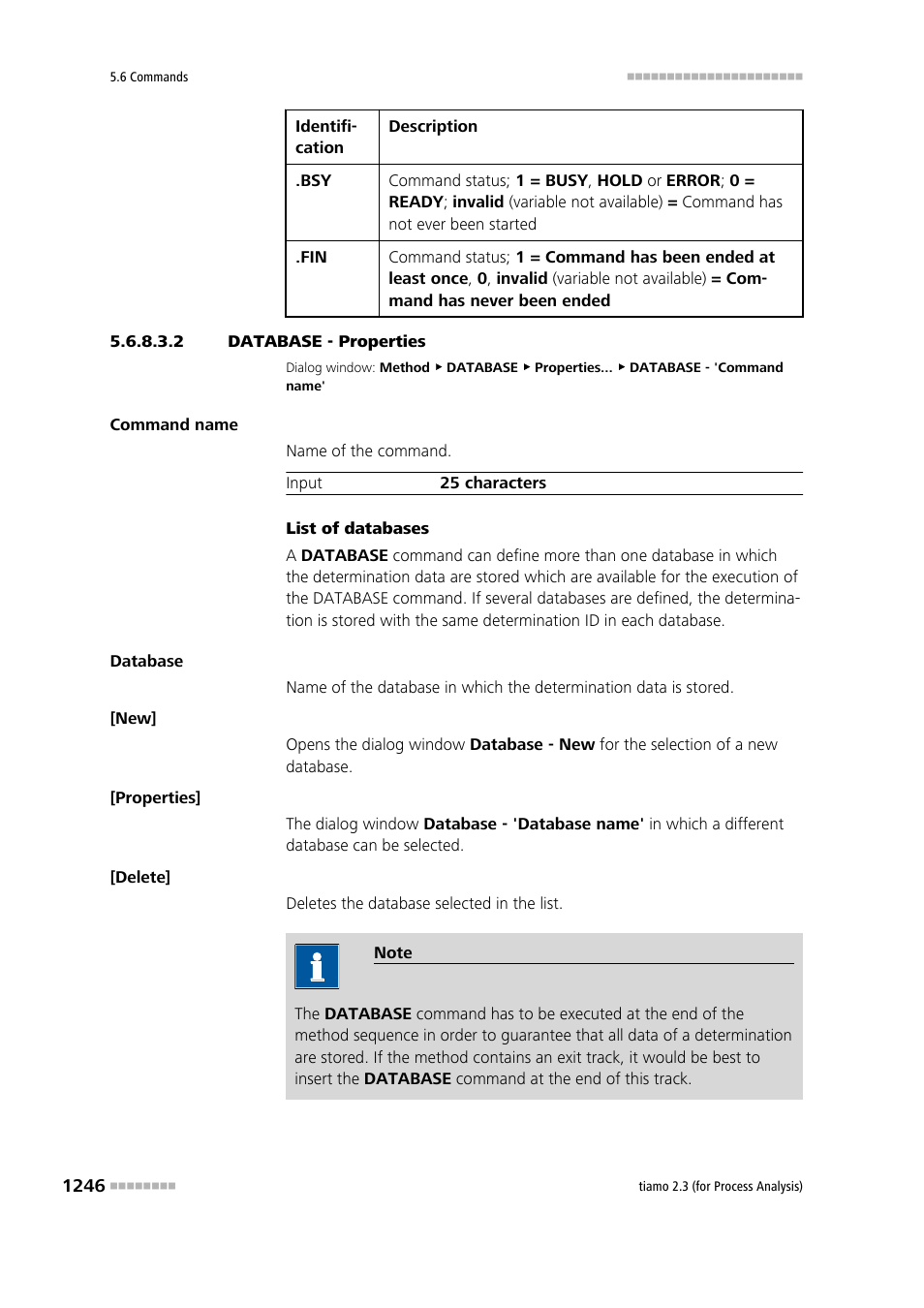 2 database - properties | Metrohm tiamo 2.3 (process analysis) User Manual | Page 1262 / 1790