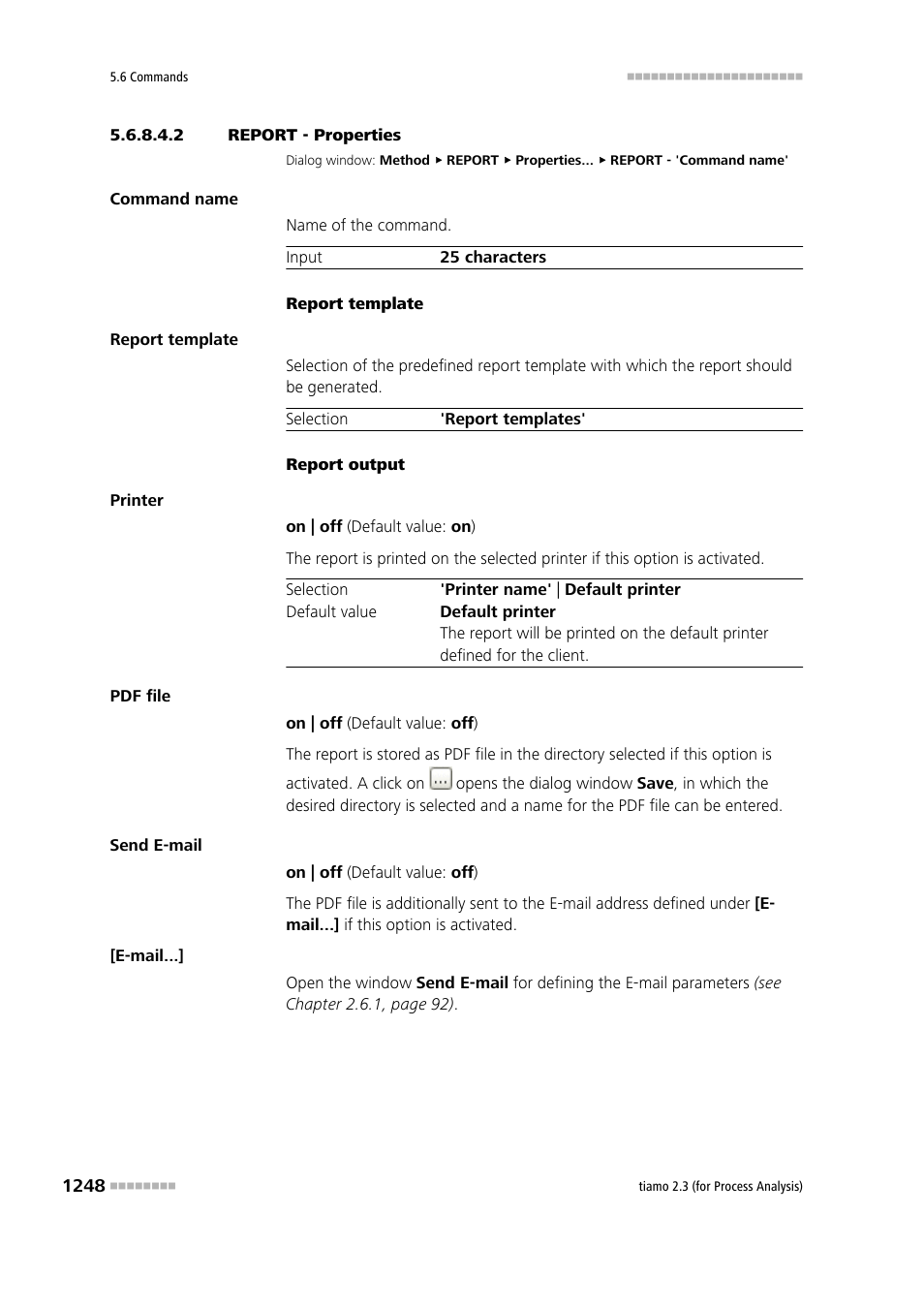 2 report - properties | Metrohm tiamo 2.3 (process analysis) User Manual | Page 1264 / 1790
