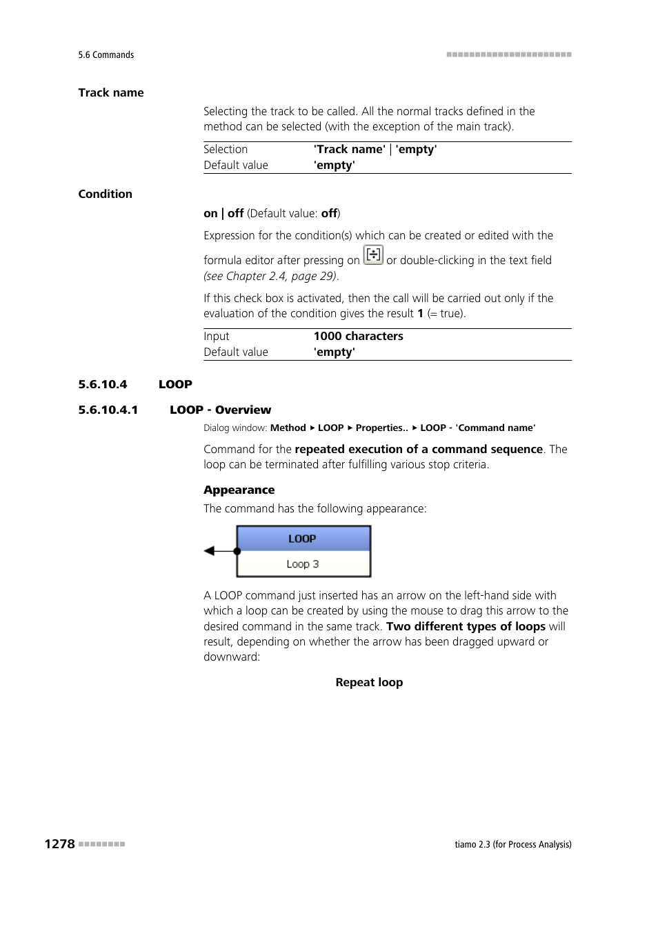 4 loop, 1 loop - overview, Loop | Metrohm tiamo 2.3 (process analysis) User Manual | Page 1294 / 1790