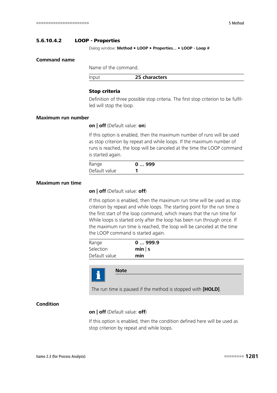 2 loop - properties | Metrohm tiamo 2.3 (process analysis) User Manual | Page 1297 / 1790