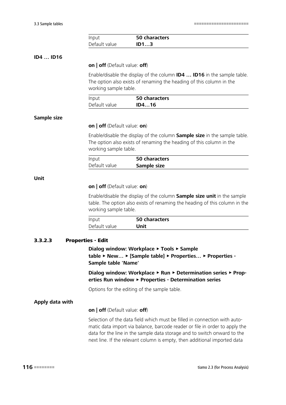 3 properties - edit, Properties - edit | Metrohm tiamo 2.3 (process analysis) User Manual | Page 132 / 1790