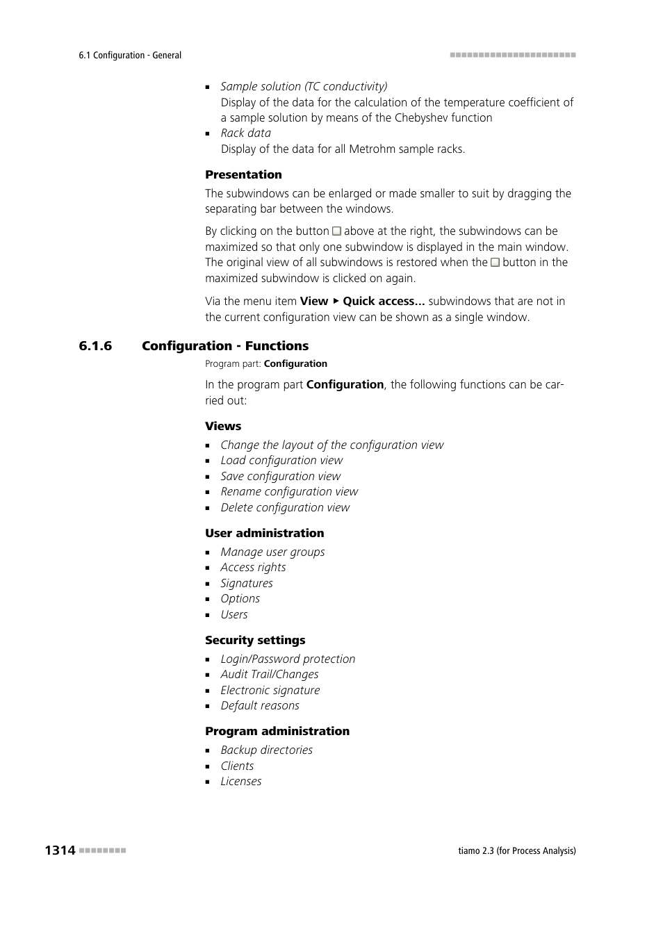 6 configuration - functions, Configuration - functions 4 | Metrohm tiamo 2.3 (process analysis) User Manual | Page 1330 / 1790