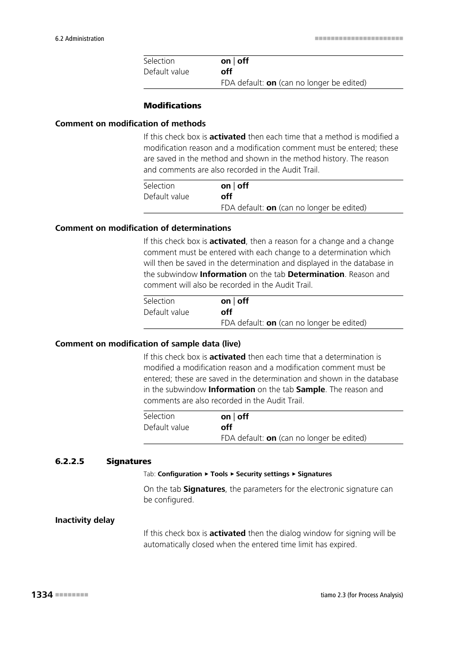 5 signatures, Electronic signature, Signatures | Metrohm tiamo 2.3 (process analysis) User Manual | Page 1350 / 1790