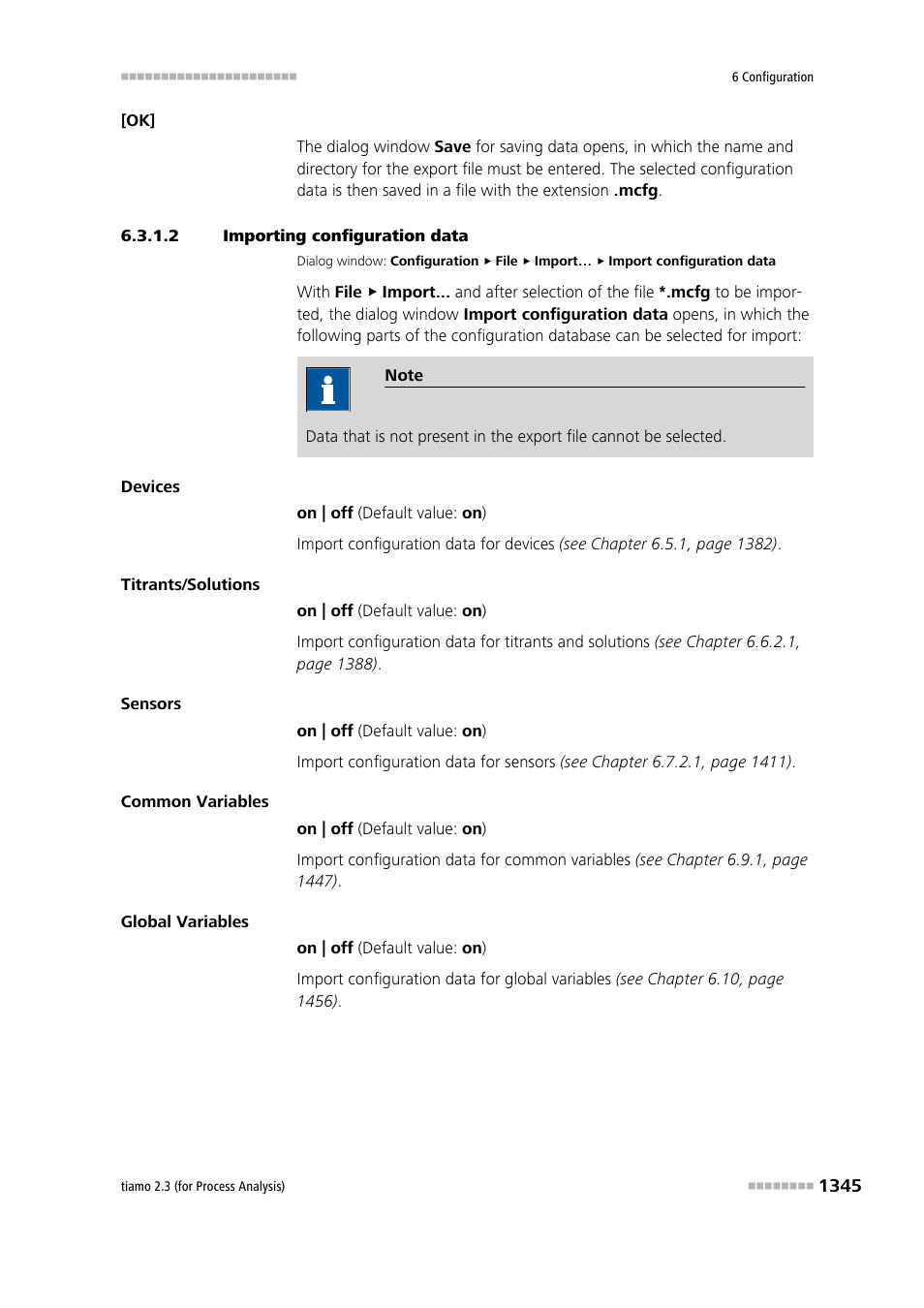 2 importing configuration data, Import configuration data | Metrohm tiamo 2.3 (process analysis) User Manual | Page 1361 / 1790