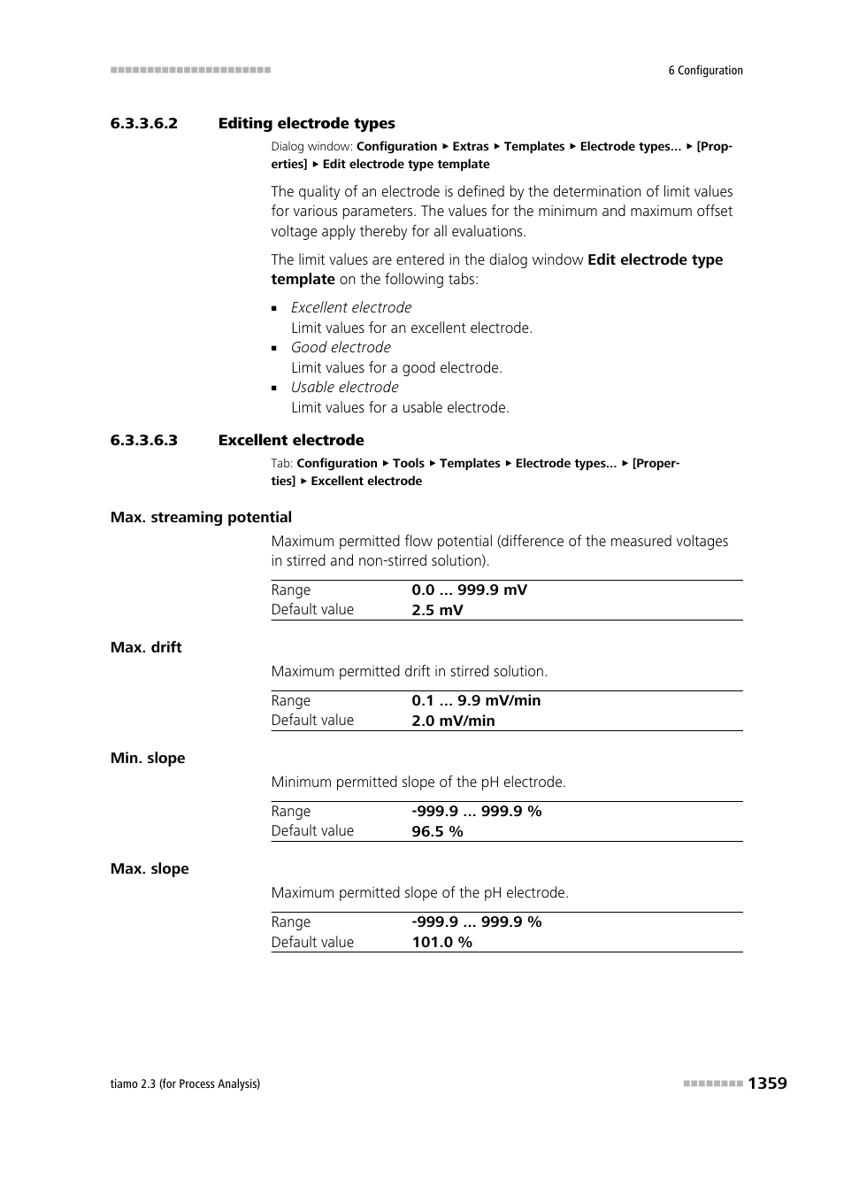 2 editing electrode types, 3 excellent electrode | Metrohm tiamo 2.3 (process analysis) User Manual | Page 1375 / 1790