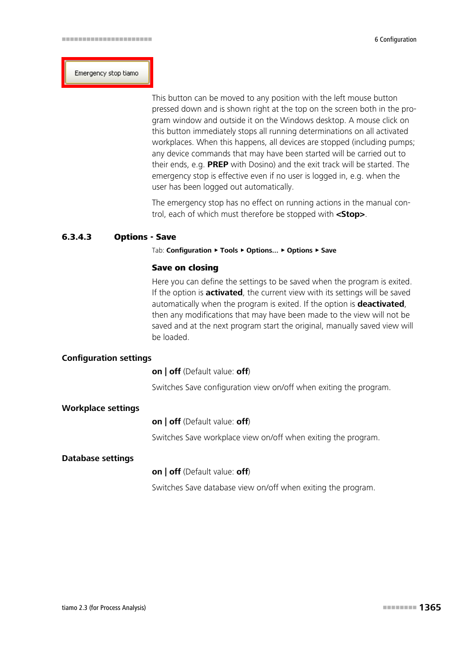 3 options - save | Metrohm tiamo 2.3 (process analysis) User Manual | Page 1381 / 1790