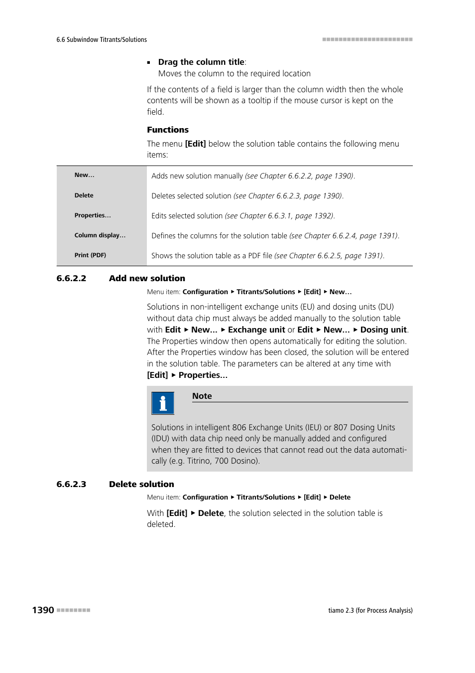 2 add new solution, 3 delete solution | Metrohm tiamo 2.3 (process analysis) User Manual | Page 1406 / 1790