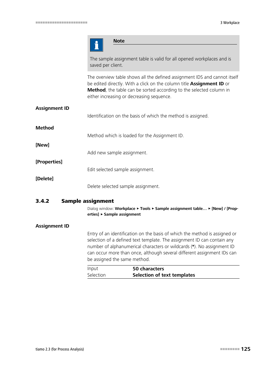 2 sample assignment, Sample assignment | Metrohm tiamo 2.3 (process analysis) User Manual | Page 141 / 1790