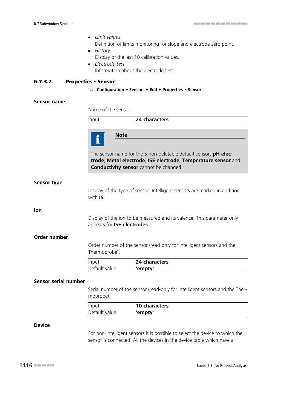 2 properties - sensor | Metrohm tiamo 2.3 (process analysis) User Manual | Page 1432 / 1790