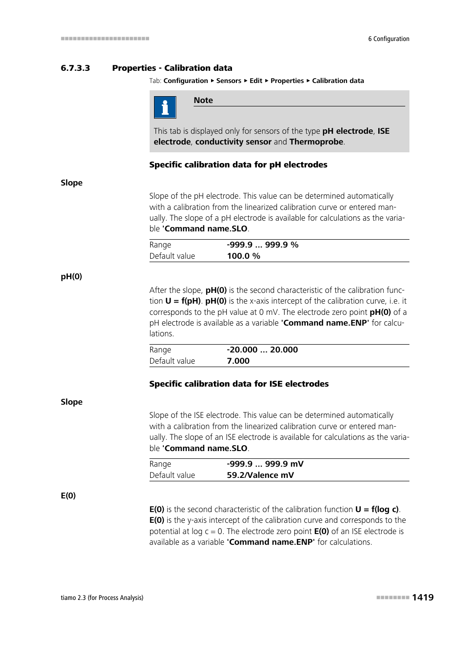 3 properties - calibration data | Metrohm tiamo 2.3 (process analysis) User Manual | Page 1435 / 1790