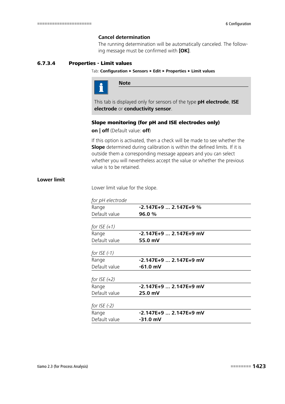 4 properties - limit values | Metrohm tiamo 2.3 (process analysis) User Manual | Page 1439 / 1790