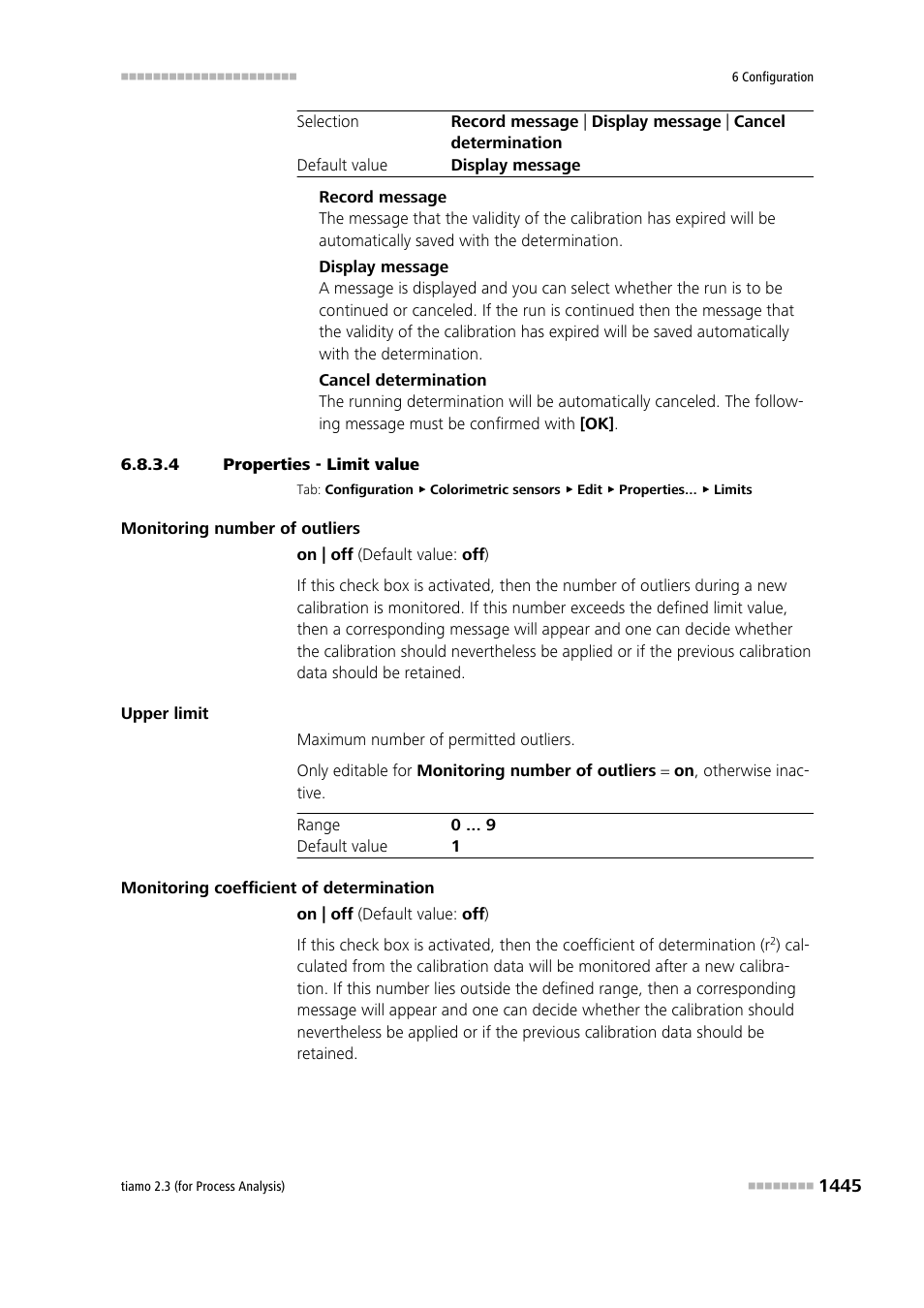 4 properties - limit value, Limit values | Metrohm tiamo 2.3 (process analysis) User Manual | Page 1461 / 1790