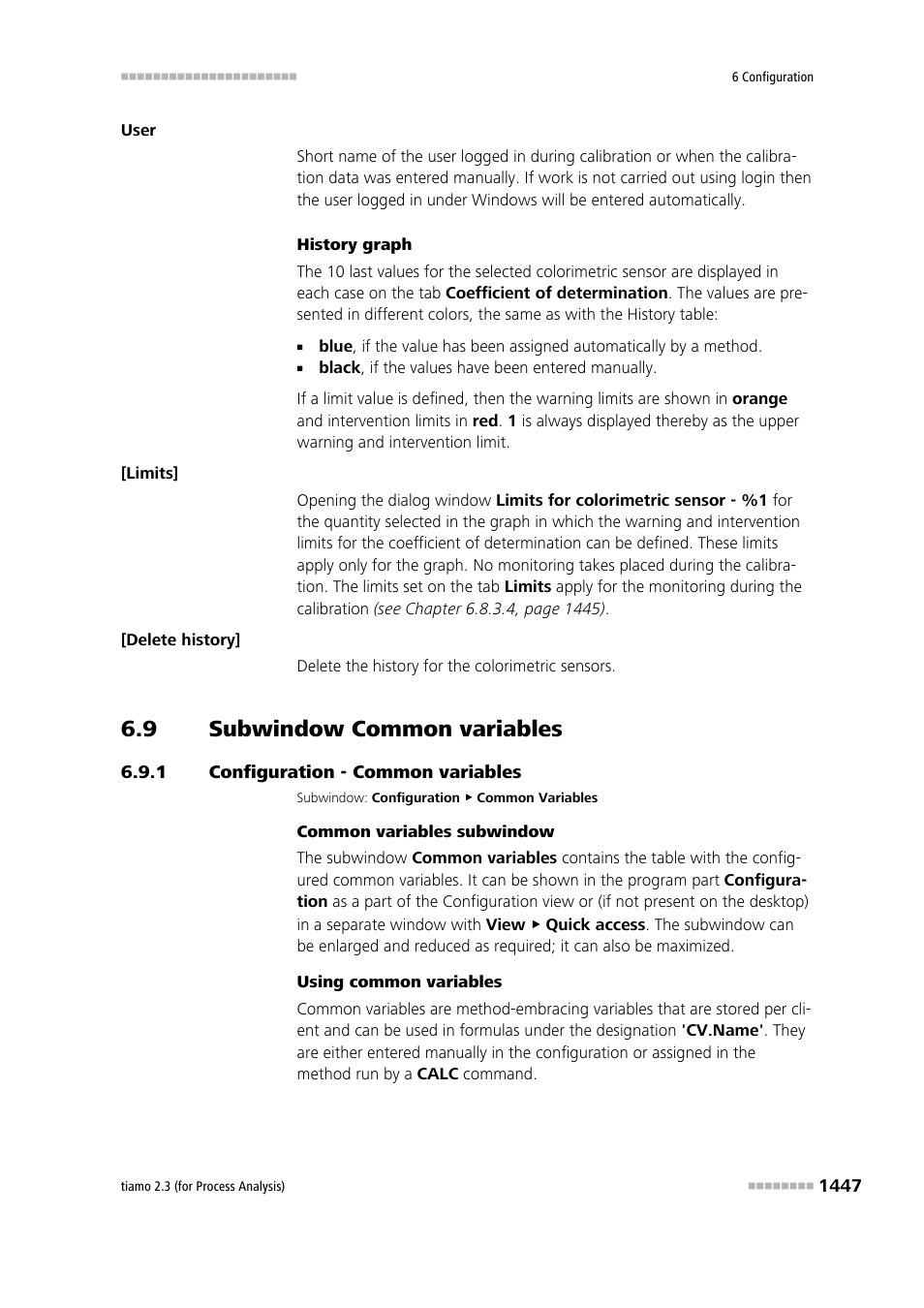 9 subwindow common variables, 1 configuration - common variables, Subwindow common variables 7 | Configuration - common variables 7, Common variables | Metrohm tiamo 2.3 (process analysis) User Manual | Page 1463 / 1790