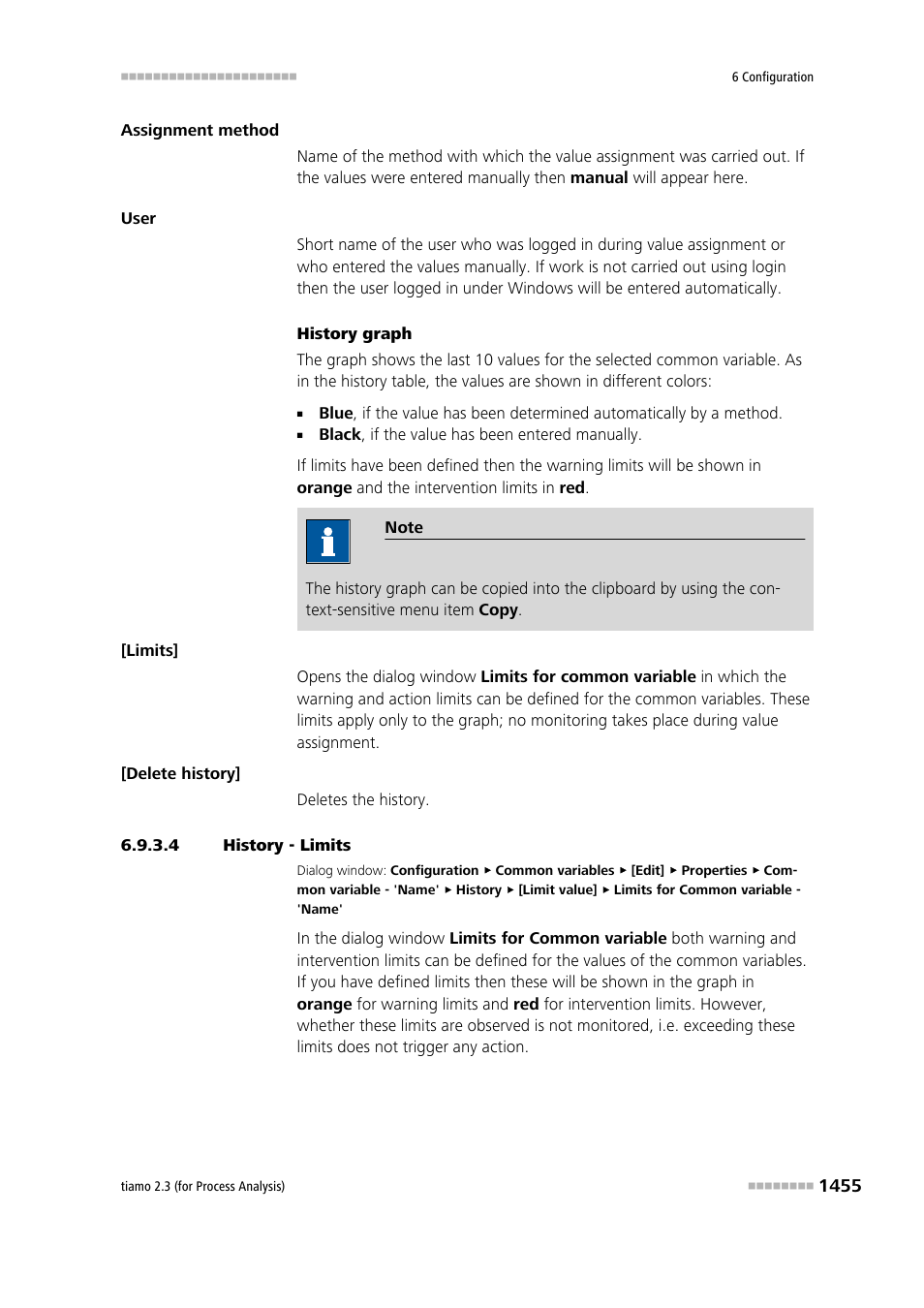 4 history - limits | Metrohm tiamo 2.3 (process analysis) User Manual | Page 1471 / 1790