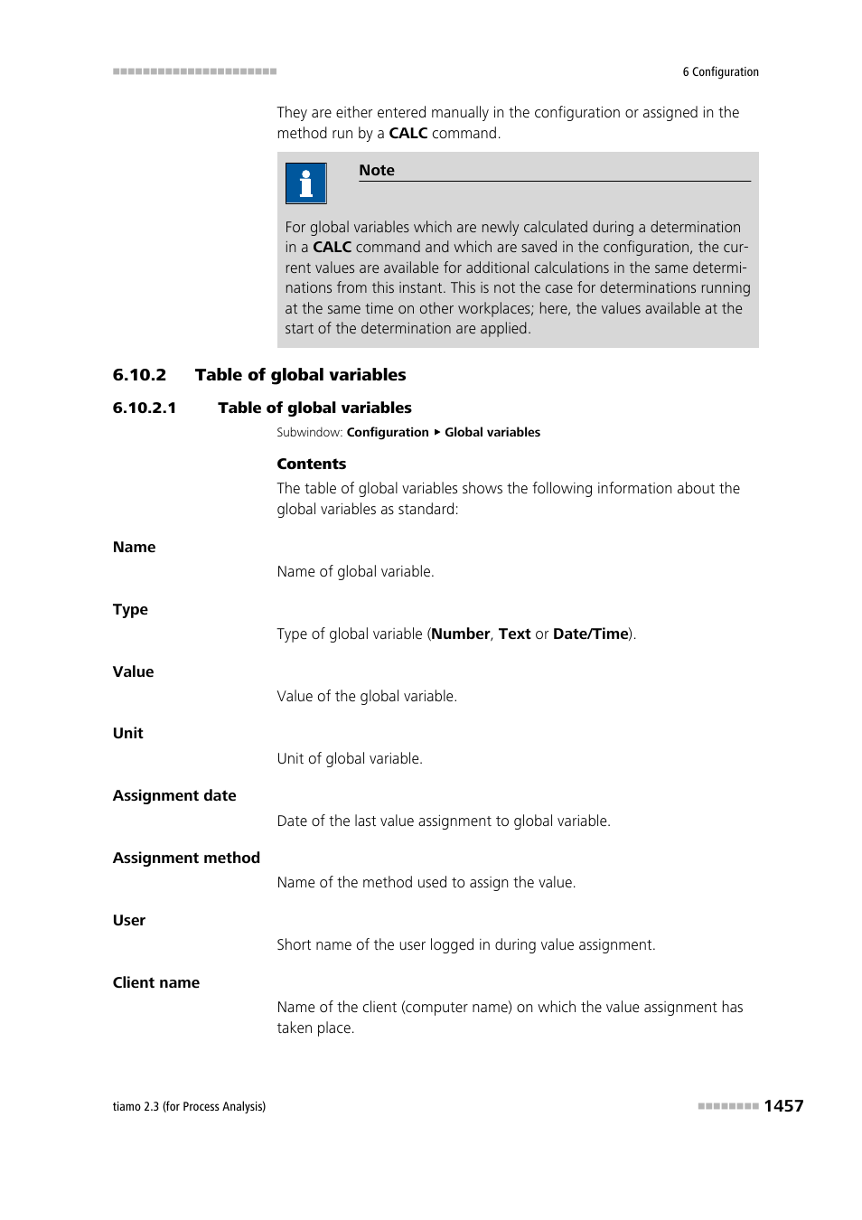2 table of global variables, 1 table of global variables, Table of global variables 7 | Metrohm tiamo 2.3 (process analysis) User Manual | Page 1473 / 1790