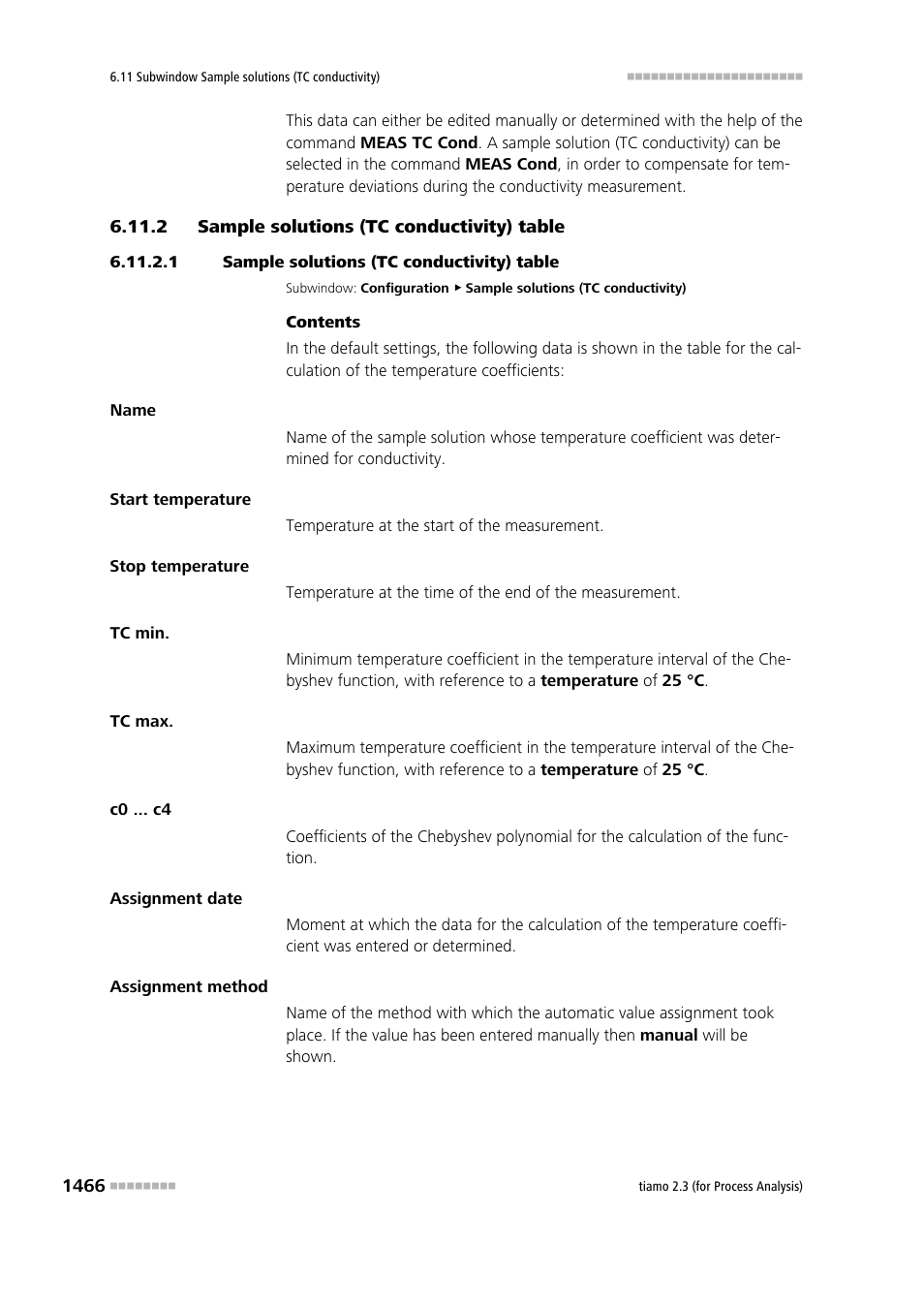 2 sample solutions (tc conductivity) table, 1 sample solutions (tc conductivity) table, Sample solutions (tc conductivity) table 6 | Metrohm tiamo 2.3 (process analysis) User Manual | Page 1482 / 1790