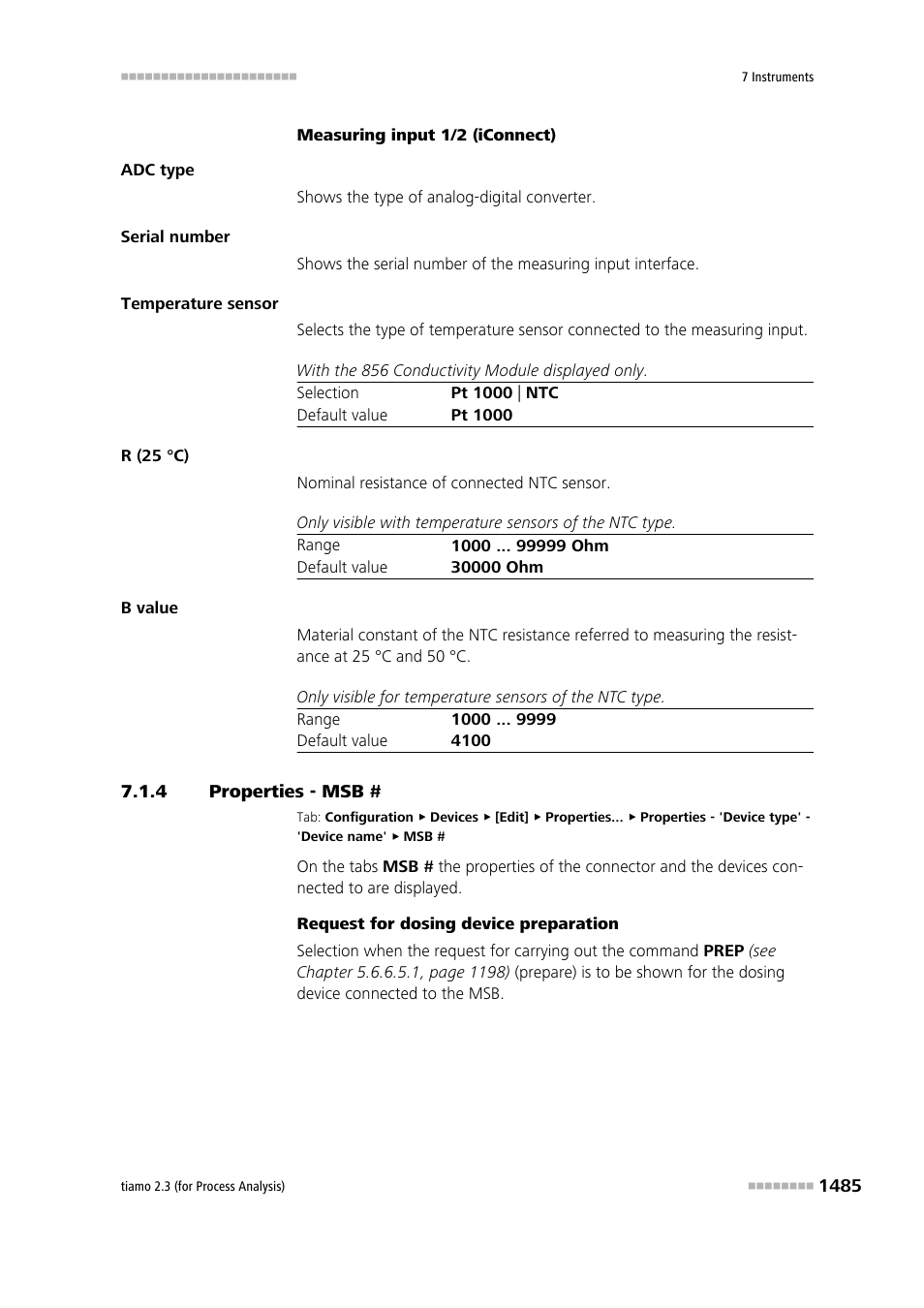 4 properties - msb, Properties - msb # 5 | Metrohm tiamo 2.3 (process analysis) User Manual | Page 1501 / 1790