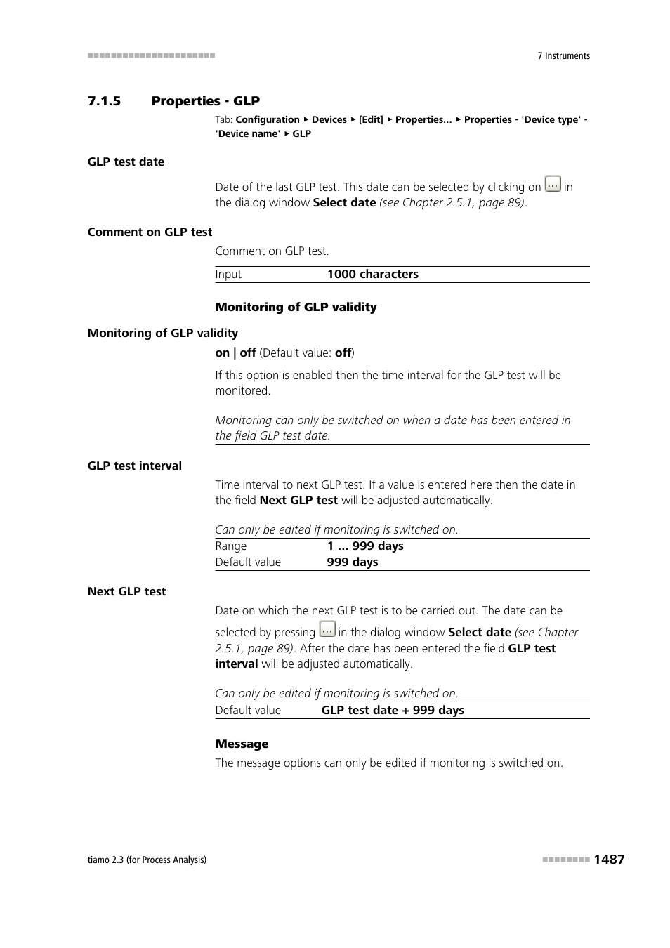 5 properties - glp, Properties - glp 7 | Metrohm tiamo 2.3 (process analysis) User Manual | Page 1503 / 1790