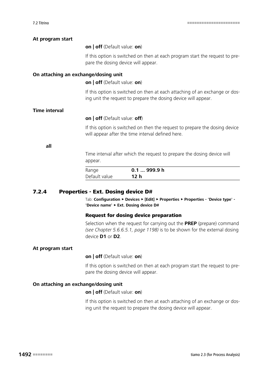 4 properties - ext. dosing device d, Properties - ext. dosing device d# 2, Ext. dosing device d1/d2 | Metrohm tiamo 2.3 (process analysis) User Manual | Page 1508 / 1790