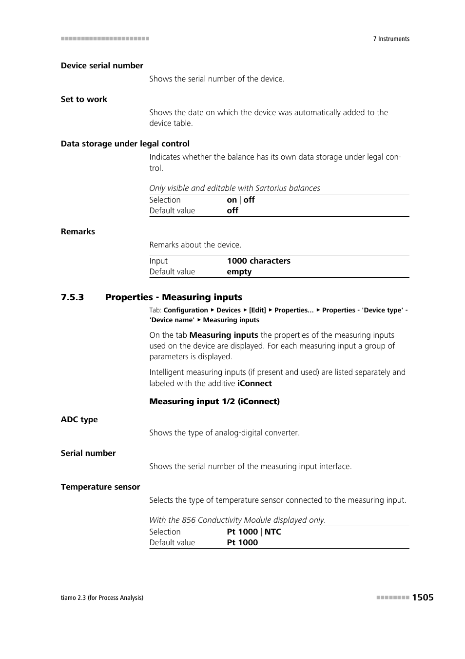 3 properties - measuring inputs, Properties - measuring inputs 5 | Metrohm tiamo 2.3 (process analysis) User Manual | Page 1521 / 1790