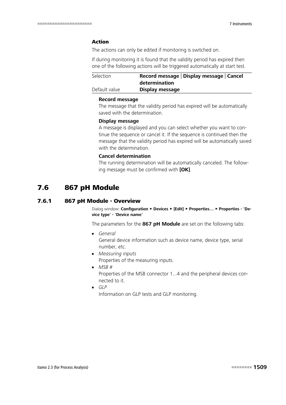 6 867 ph module, 1 867 ph module - overview, 867 ph module 9 | 867 ph module - overview 9, 867 ph module | Metrohm tiamo 2.3 (process analysis) User Manual | Page 1525 / 1790