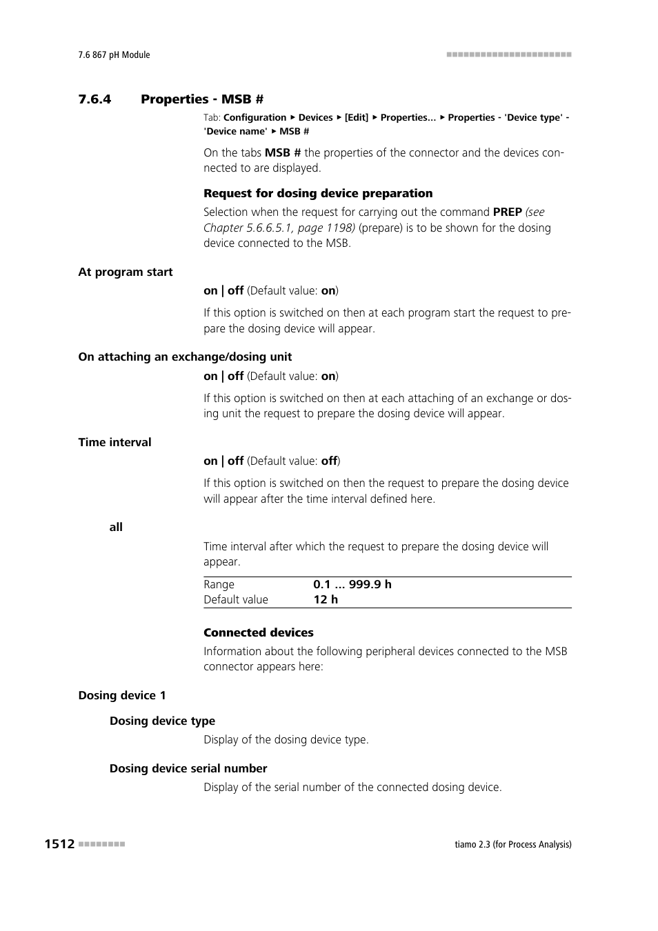 4 properties - msb, Properties - msb # 2 | Metrohm tiamo 2.3 (process analysis) User Manual | Page 1528 / 1790