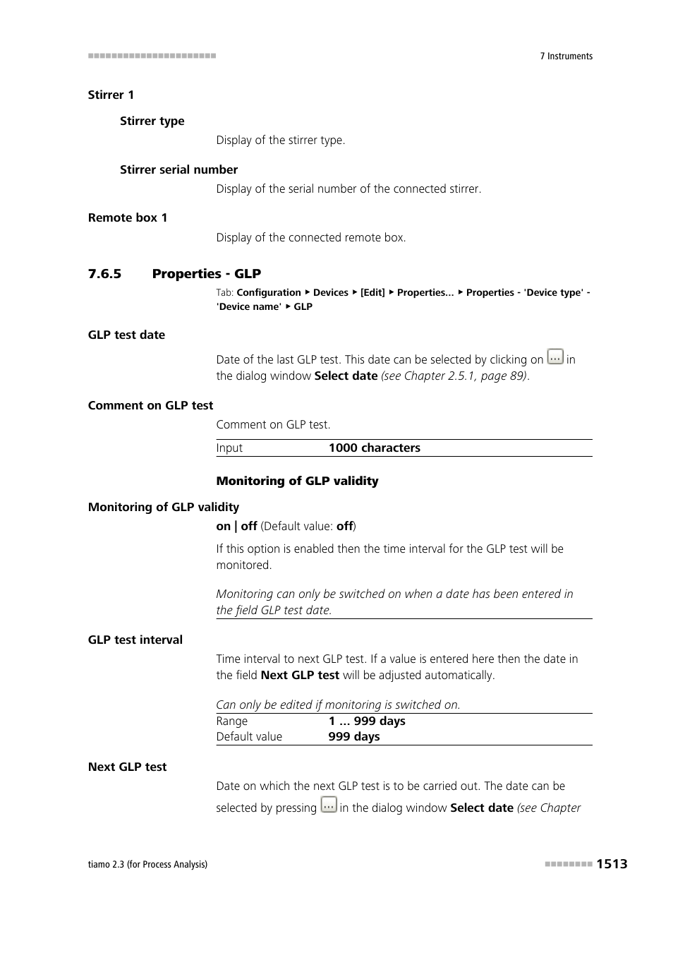 5 properties - glp, Properties - glp 3 | Metrohm tiamo 2.3 (process analysis) User Manual | Page 1529 / 1790