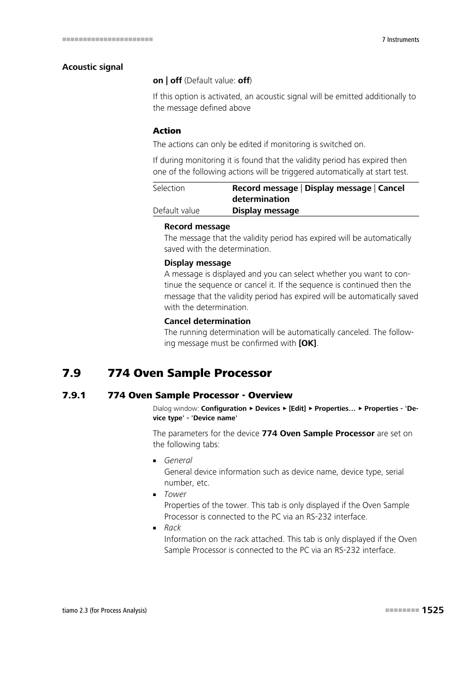 9 774 oven sample processor, 1 774 oven sample processor - overview, 774 oven sample processor 5 | 774 oven sample processor - overview 5, 774 oven sample processor | Metrohm tiamo 2.3 (process analysis) User Manual | Page 1541 / 1790