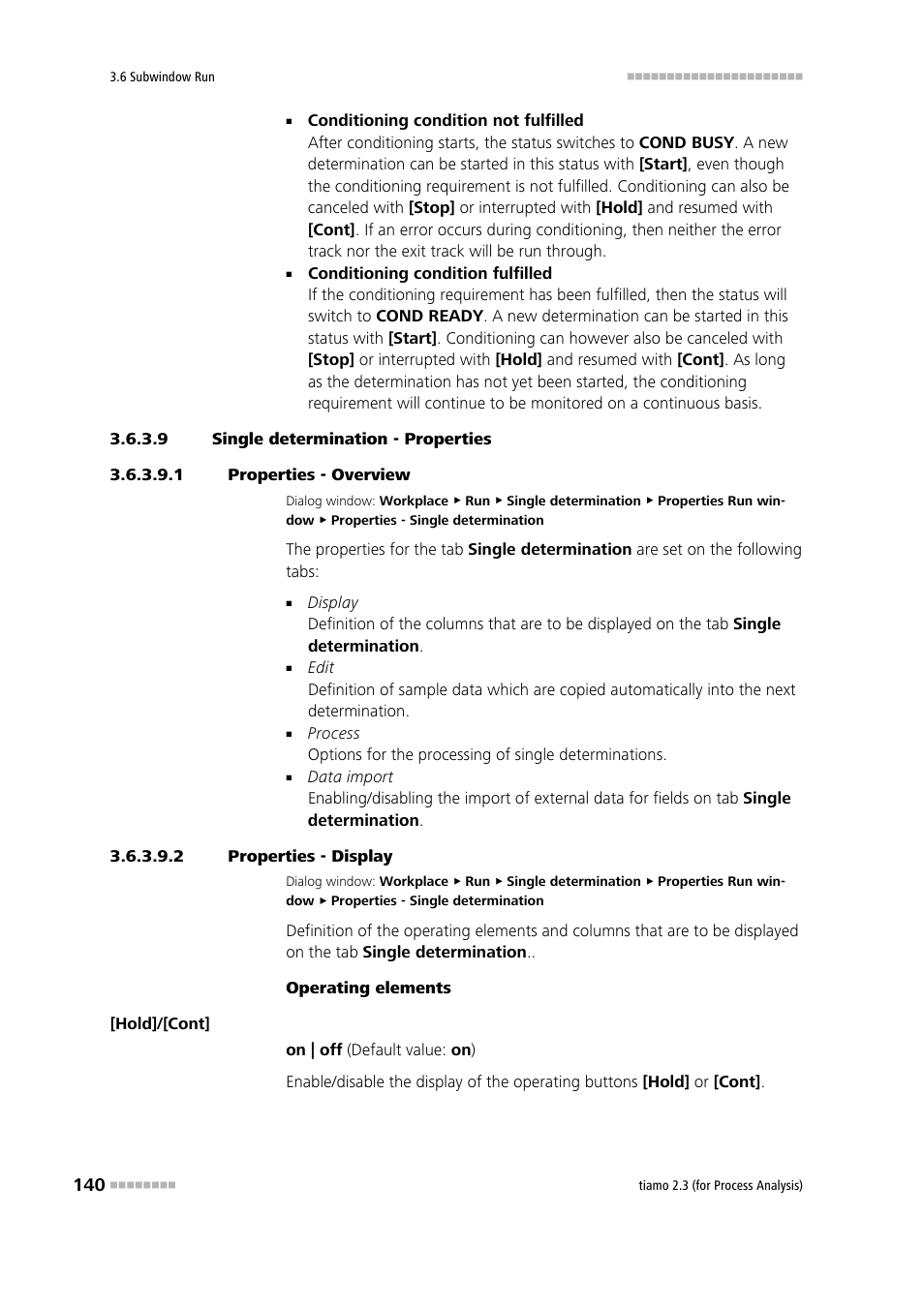 9 single determination - properties, 1 properties - overview, 2 properties - display | Define properties, Properties - overview | Metrohm tiamo 2.3 (process analysis) User Manual | Page 156 / 1790