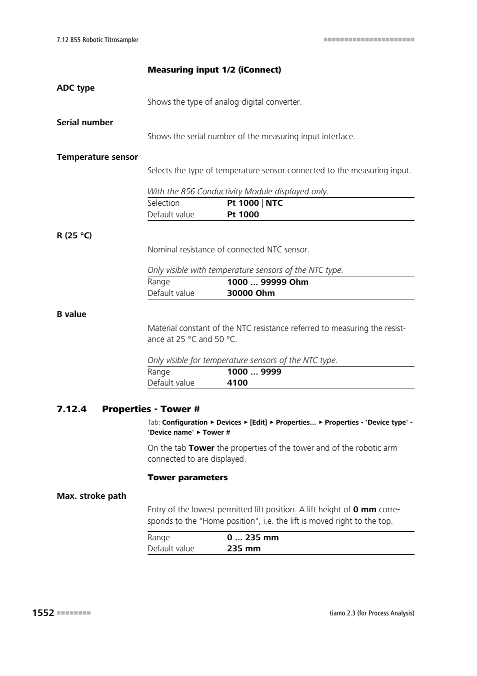 4 properties - tower, Properties - tower # 2 | Metrohm tiamo 2.3 (process analysis) User Manual | Page 1568 / 1790