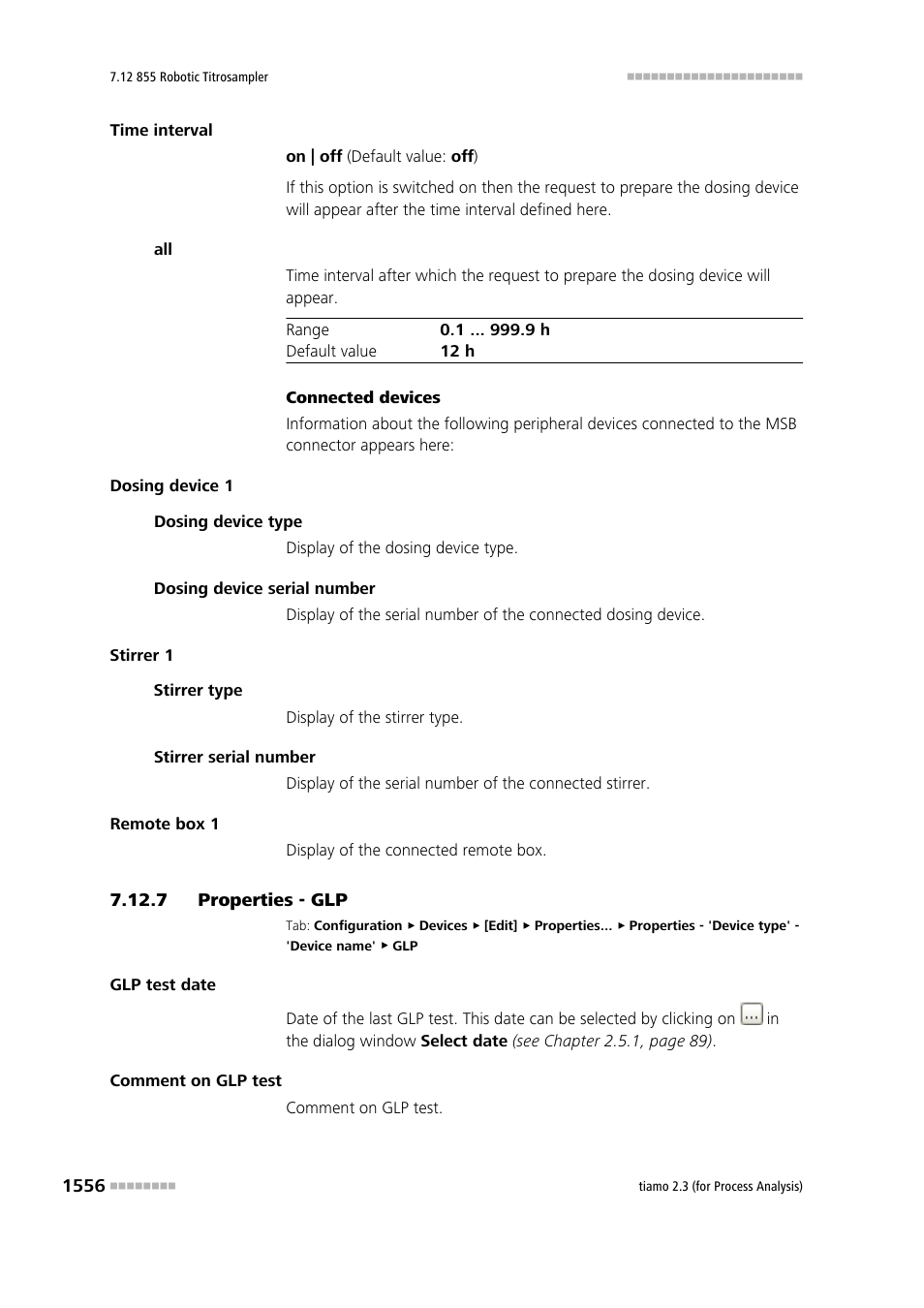 7 properties - glp, Properties - glp 6 | Metrohm tiamo 2.3 (process analysis) User Manual | Page 1572 / 1790