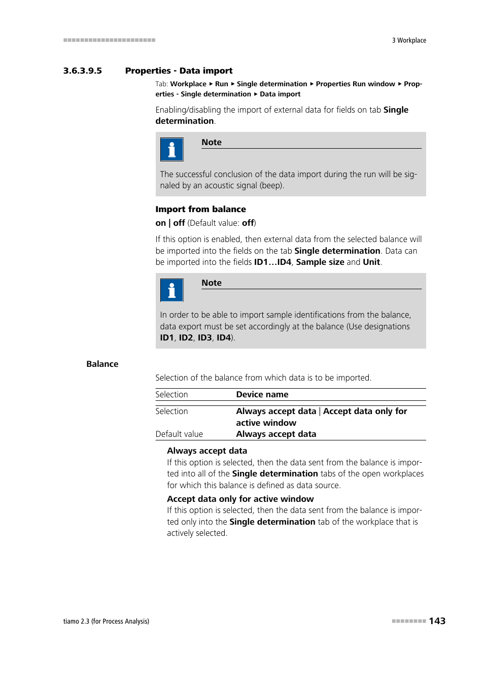 5 properties - data import, Data import | Metrohm tiamo 2.3 (process analysis) User Manual | Page 159 / 1790