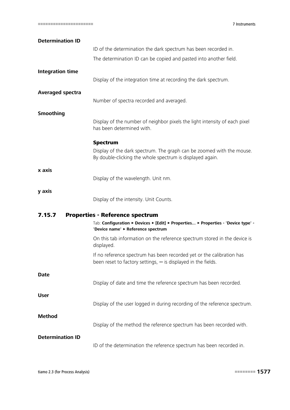 7 properties - reference spectrum, Properties - reference spectrum 7, Reference spectrum | Metrohm tiamo 2.3 (process analysis) User Manual | Page 1593 / 1790