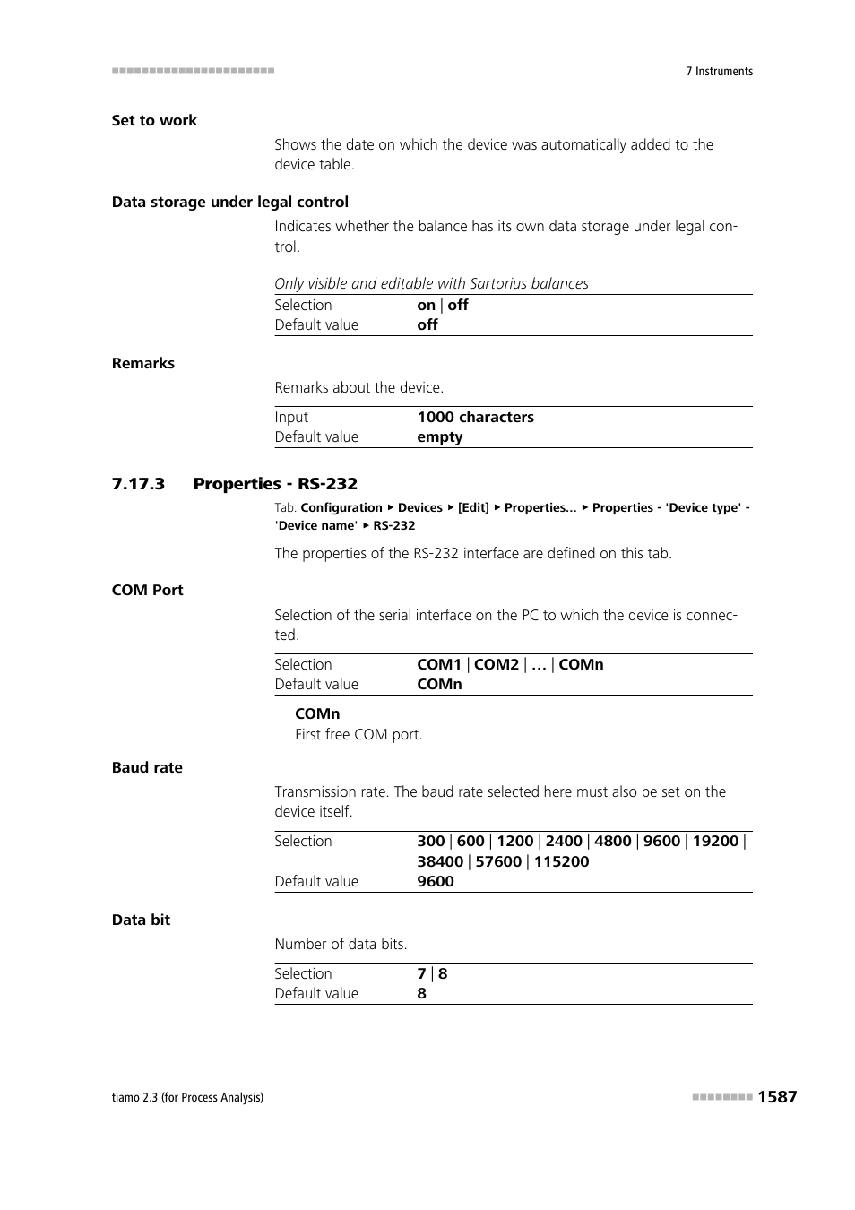 3 properties - rs-232, Properties - rs-232 7, Rs-232 | Metrohm tiamo 2.3 (process analysis) User Manual | Page 1603 / 1790